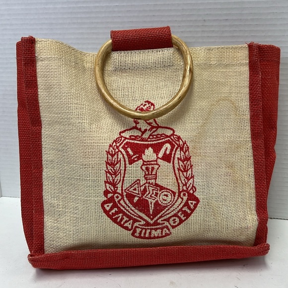 SOLD IN STORE Delta Sigma Theta Jute Bag Set - Picture 10 of 13